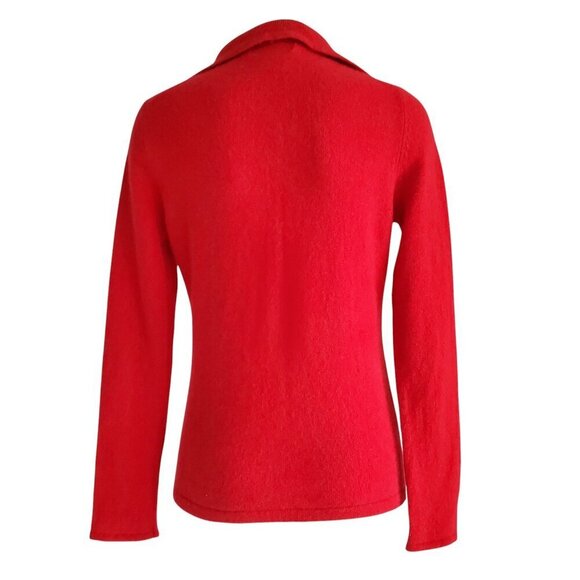 Peck & Peck Cashmere 100% 2 Ply Red Polo Neck Size M - Picture 2 of 10